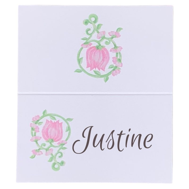 Garden and Vine - Pink Place Cards