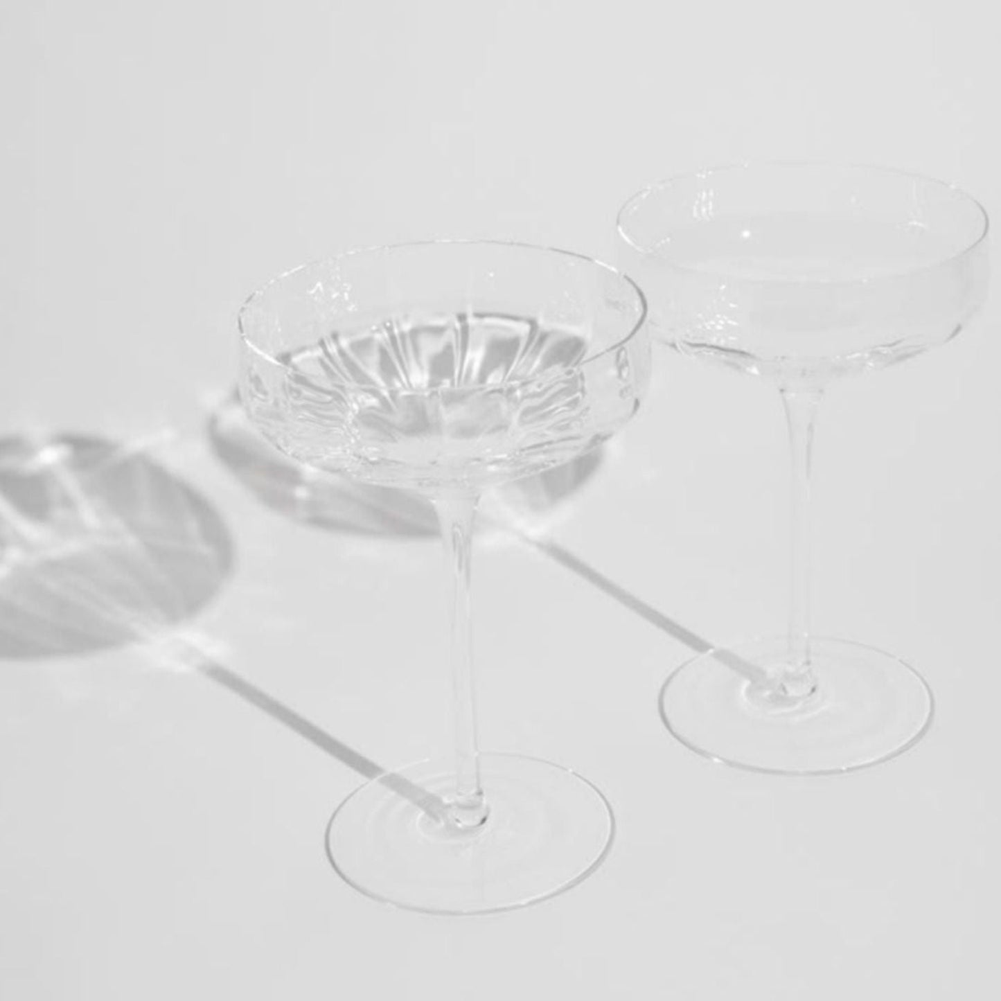 Angled Coupe Glasses