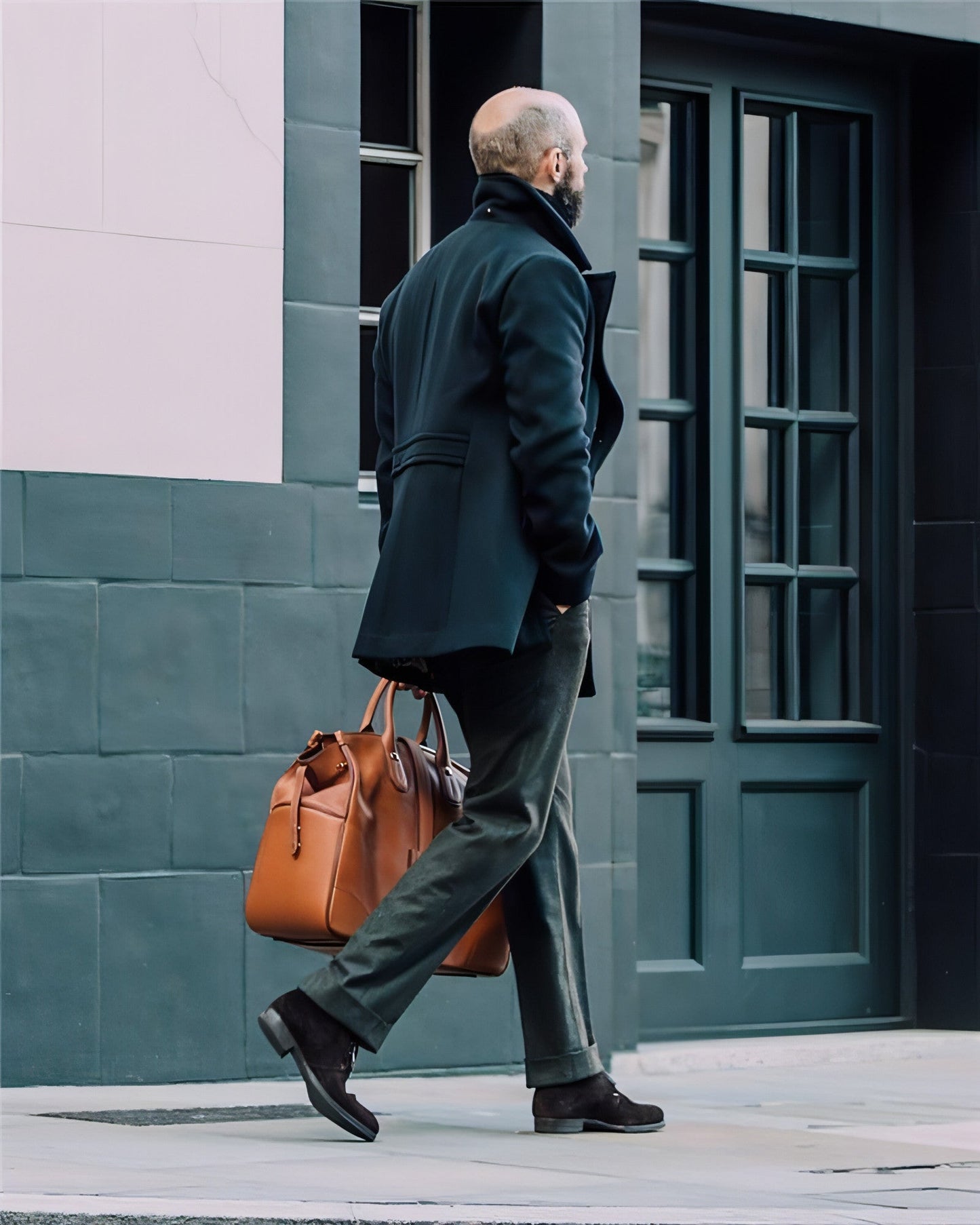 Men's Mid-Length Wool Coat