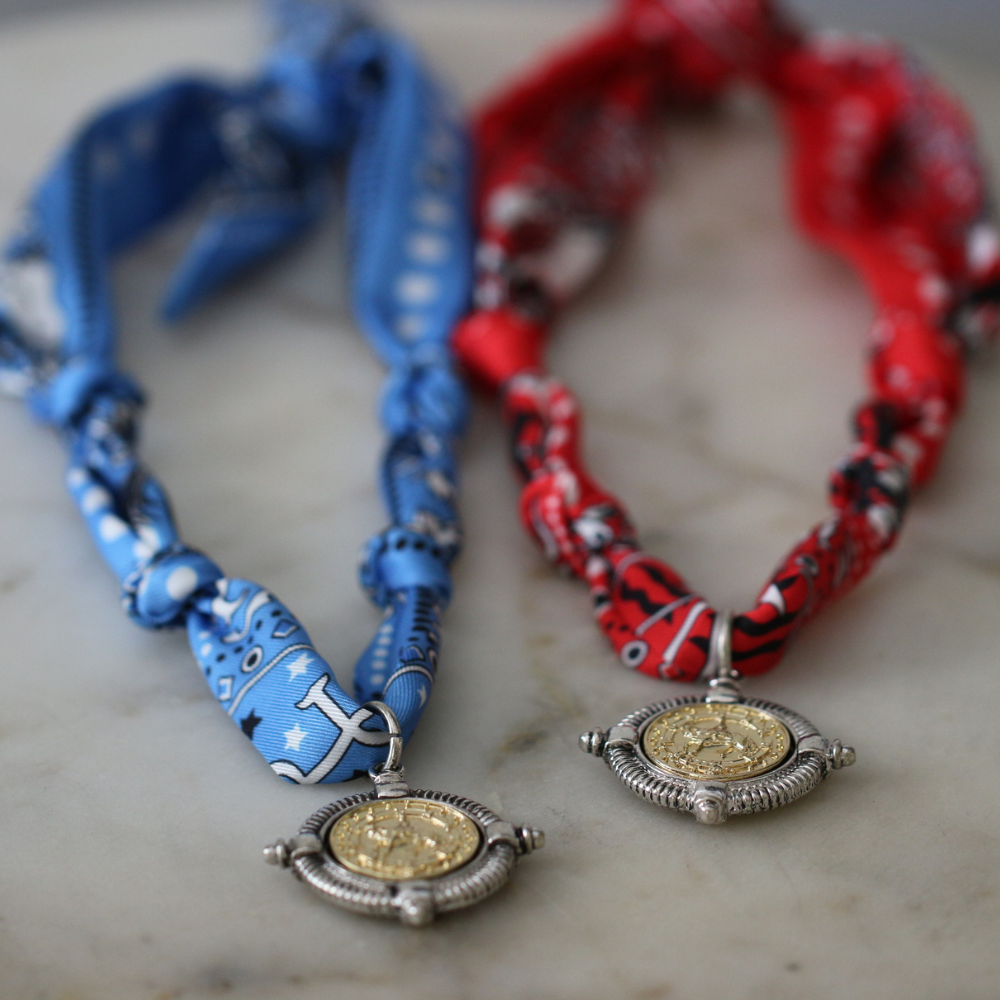 Western Coin Scarf Necklace