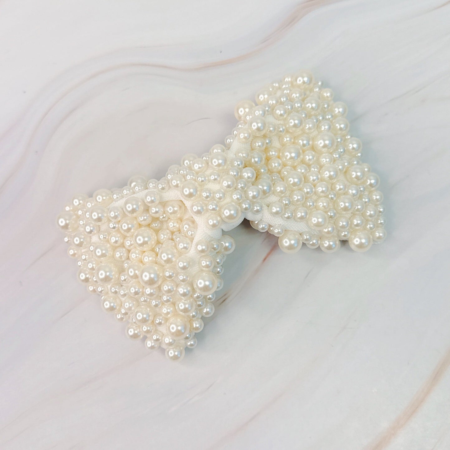 Adorned Pearl Bow Hair Clip