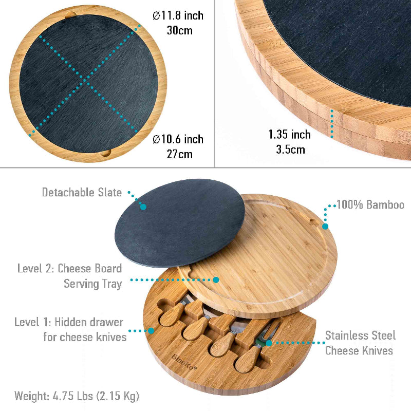 Swivel Bamboo Charcuterie Board