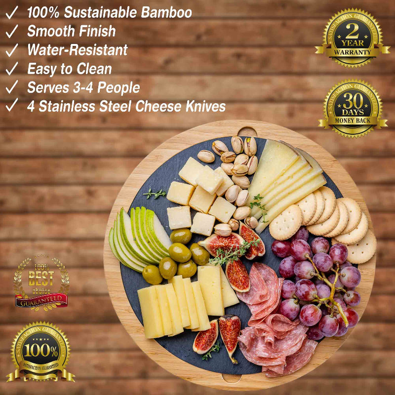Swivel Bamboo Charcuterie Board