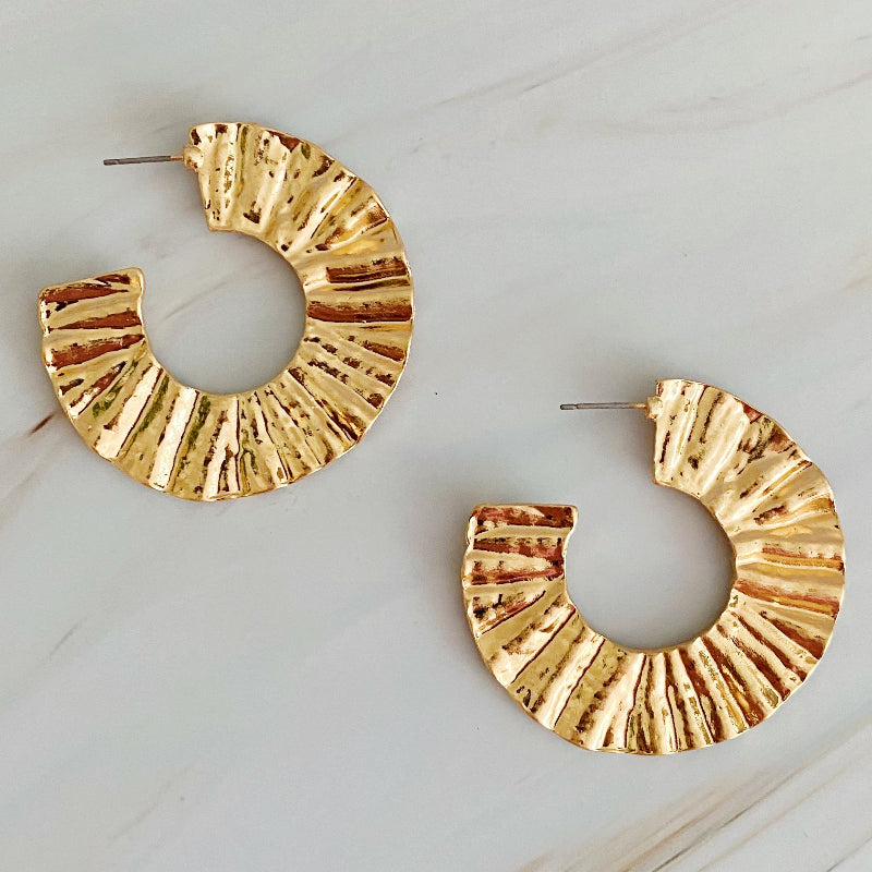 Coastal Crinkled Art Hoops