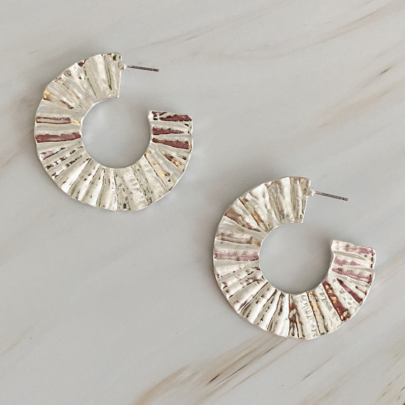 Coastal Crinkled Art Hoops