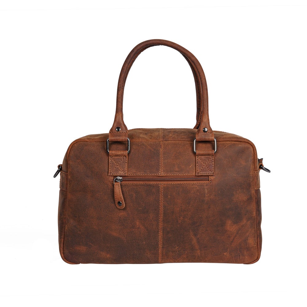 Vintage Leather Weekender Bag