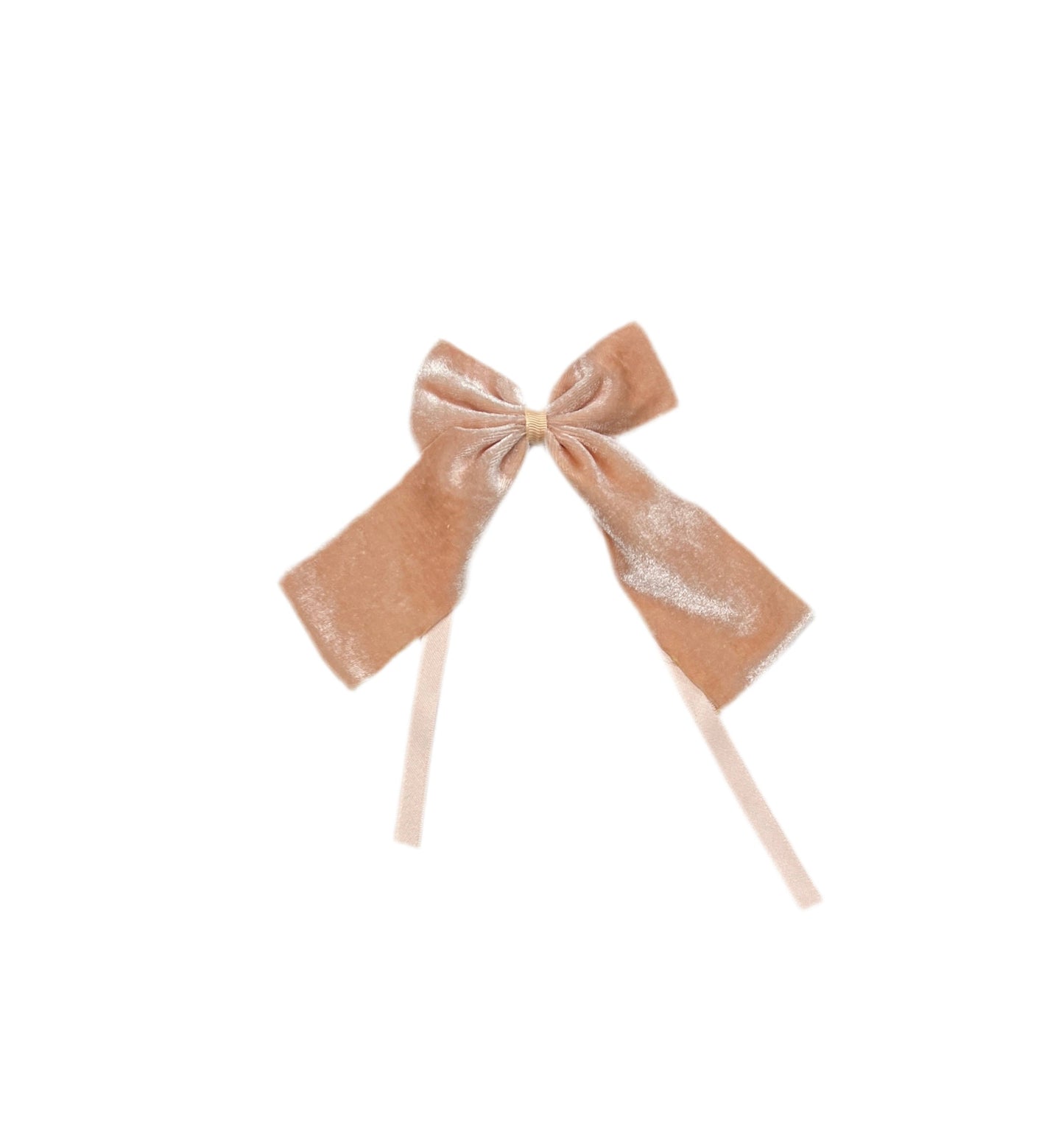 Baby Pink Velvet Napkin Bow Tie - Set of 6