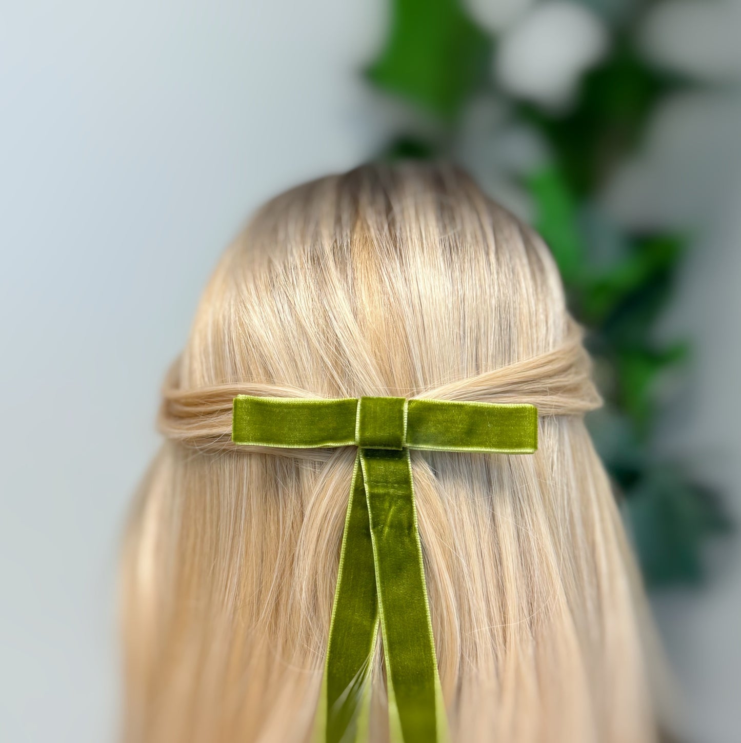 Velvet Ribbon Bow Clip Set