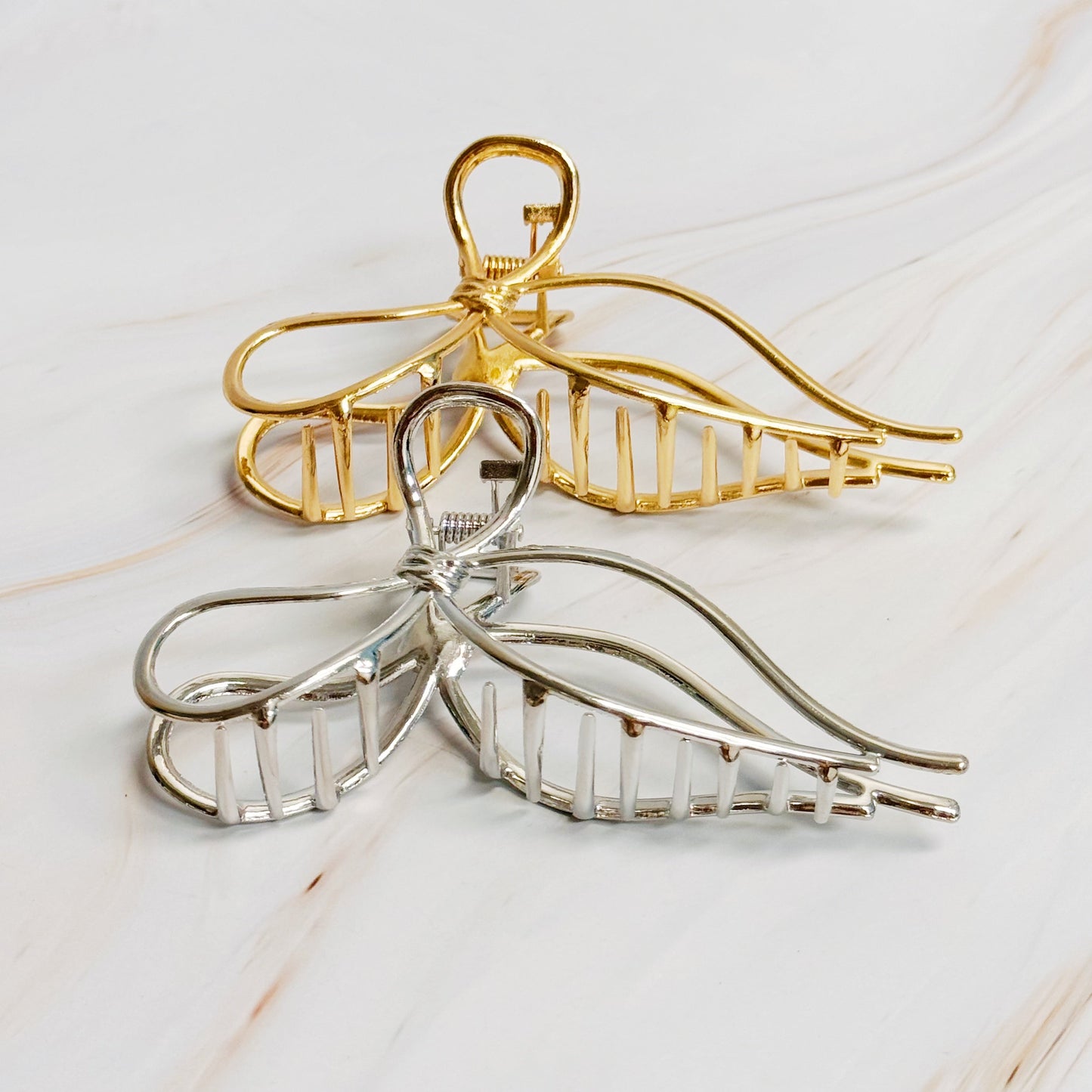 Annie Metal Bow Hair Claw Duo