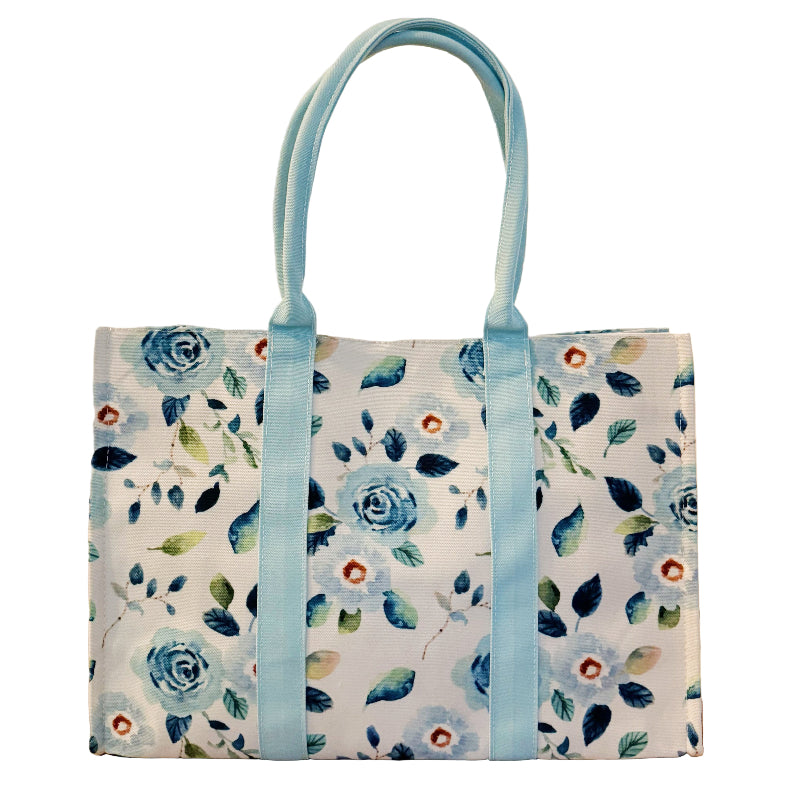 Bloom Blue Floral Couture Tote