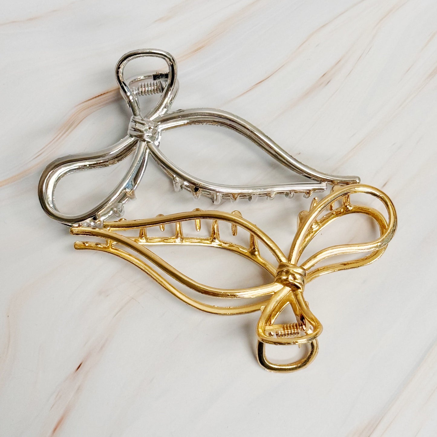 Annie Metal Bow Hair Claw Duo