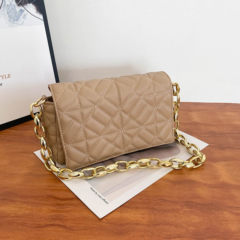 Plaid Chain Shoulder Bag