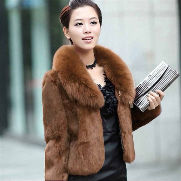 Luxe Faux Fox Fur Jacket