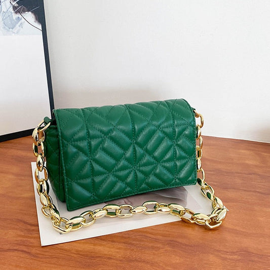 Plaid Chain Shoulder Bag