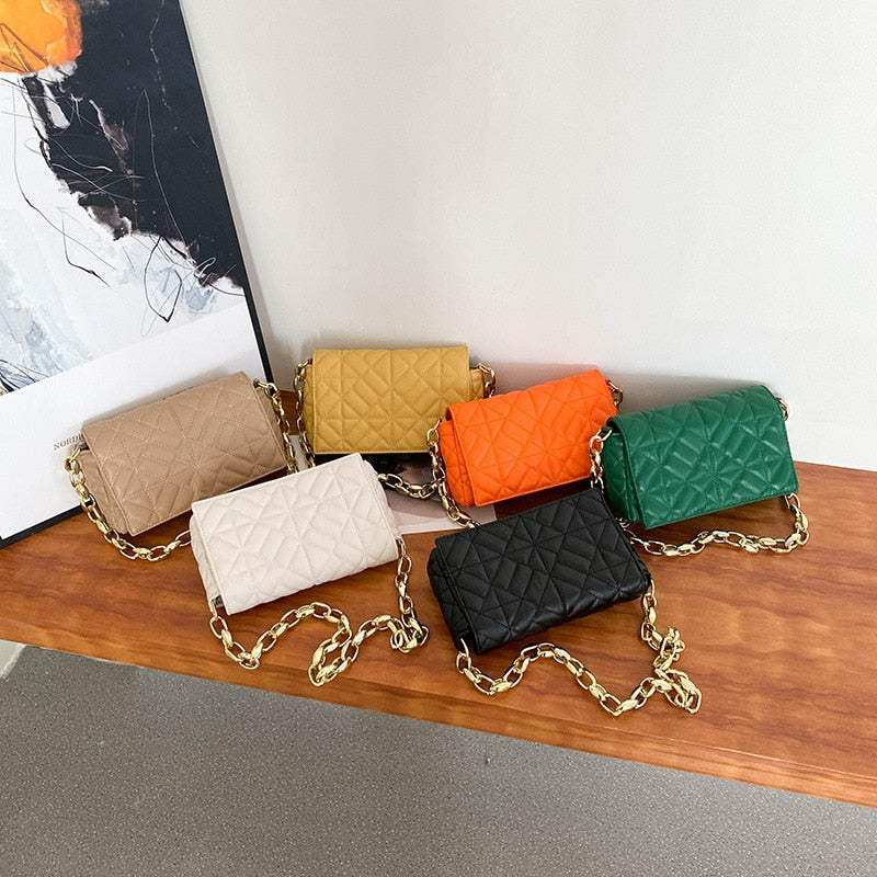 Plaid Chain Shoulder Bag