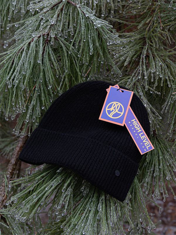 HL cashmere beanie black