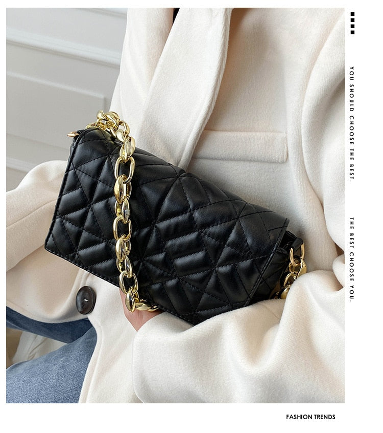 Plaid Chain Shoulder Bag