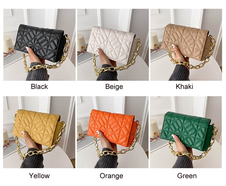 Plaid Chain Shoulder Bag