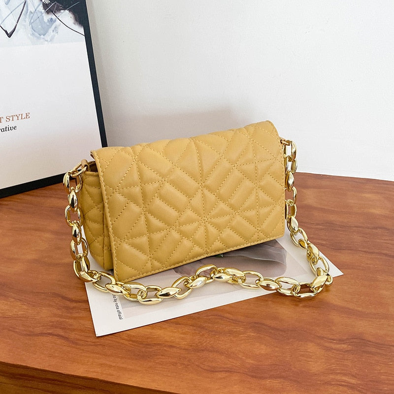 Plaid Chain Shoulder Bag