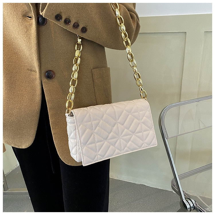 Plaid Chain Shoulder Bag