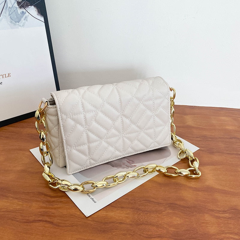 Plaid Chain Shoulder Bag