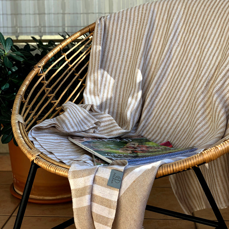 Fethiye Striped Throw Blanket