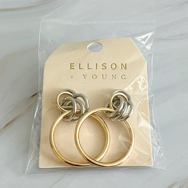 Two-Tone Beauty Hoop Earrings