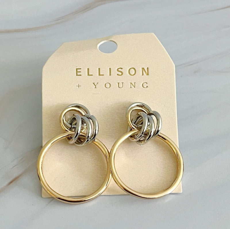 Two-Tone Beauty Hoop Earrings