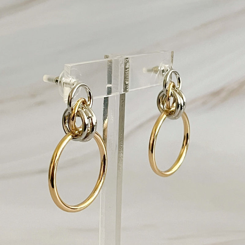 Two-Tone Beauty Hoop Earrings