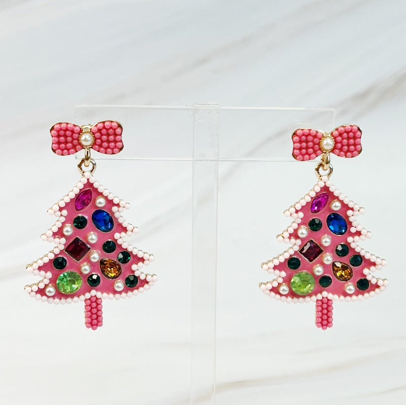 Glam Tree Dangle Earrings