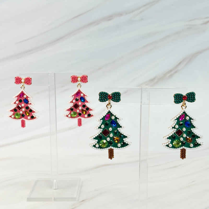 Glam Tree Dangle Earrings