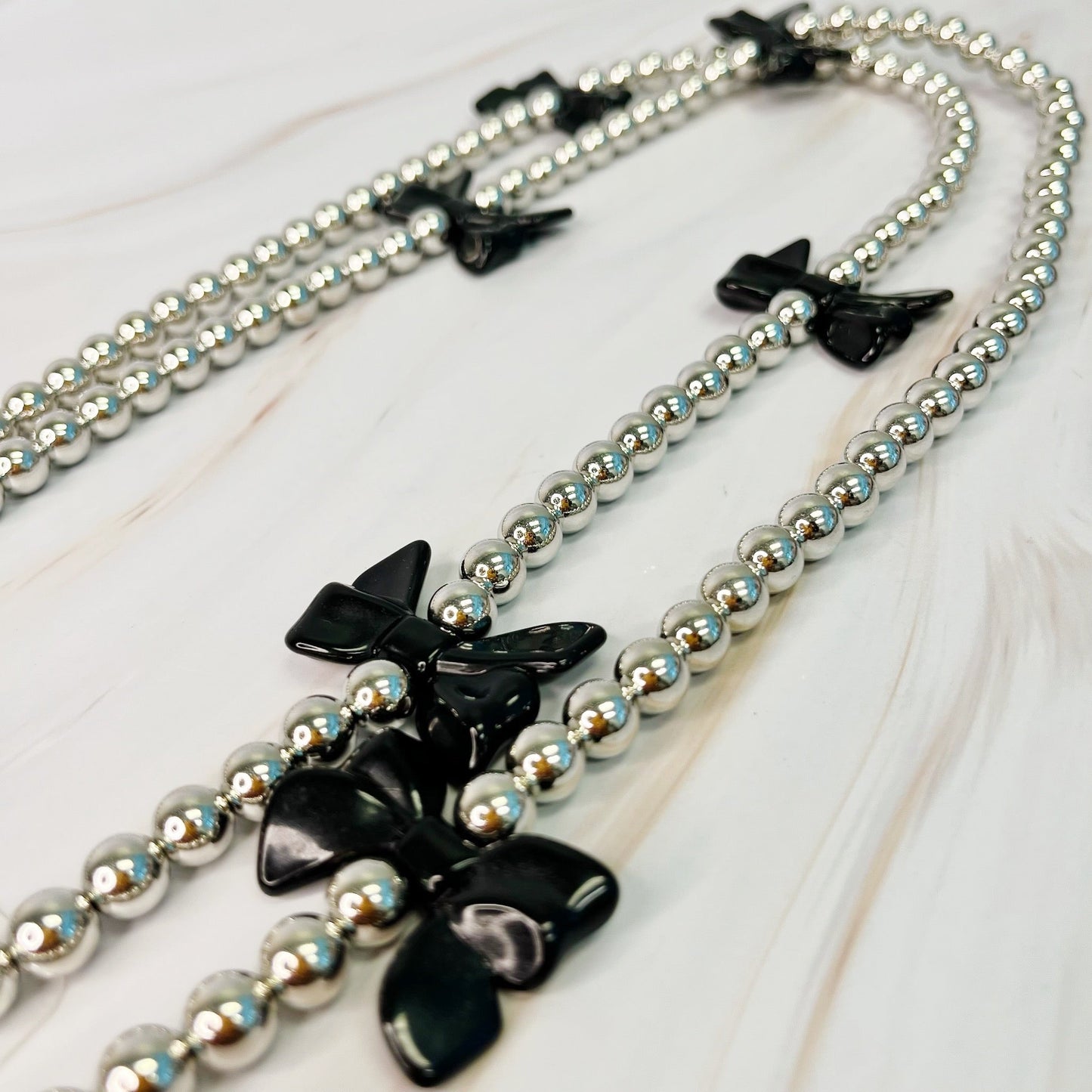 Bows And Beads Phone Wrist Lanyard and Cross Body Phone Lanyard Set