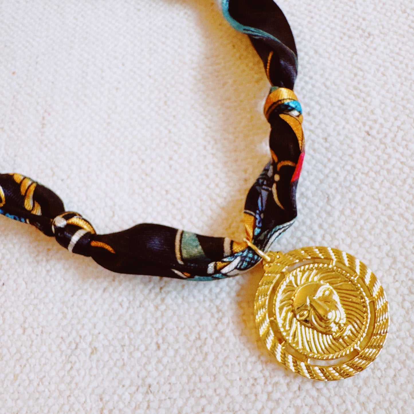 Luxe Medallion Scarf Necklace