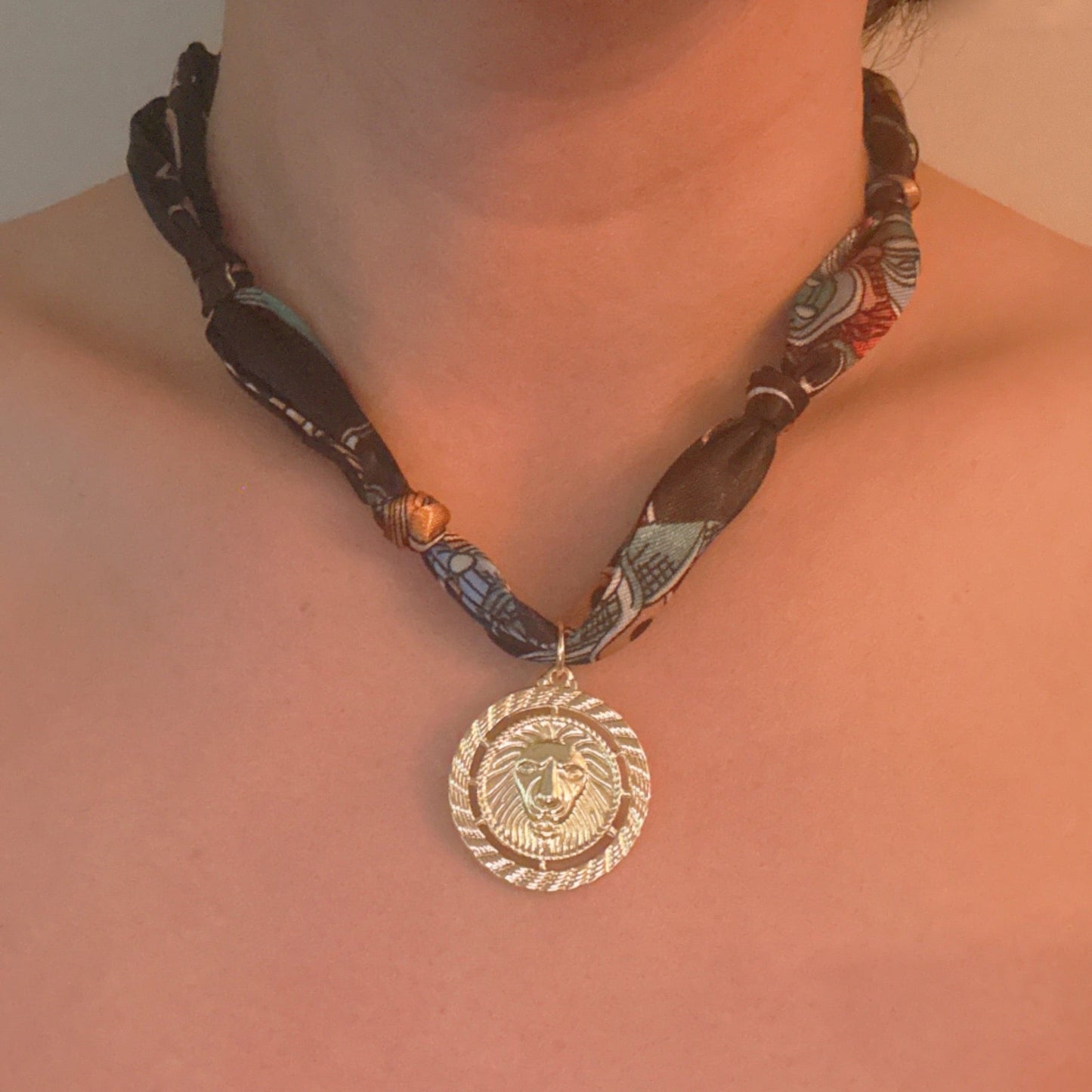 Luxe Medallion Scarf Necklace
