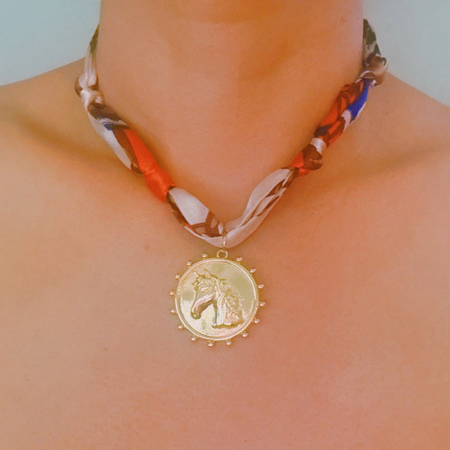 Luxe Medallion Scarf Necklace