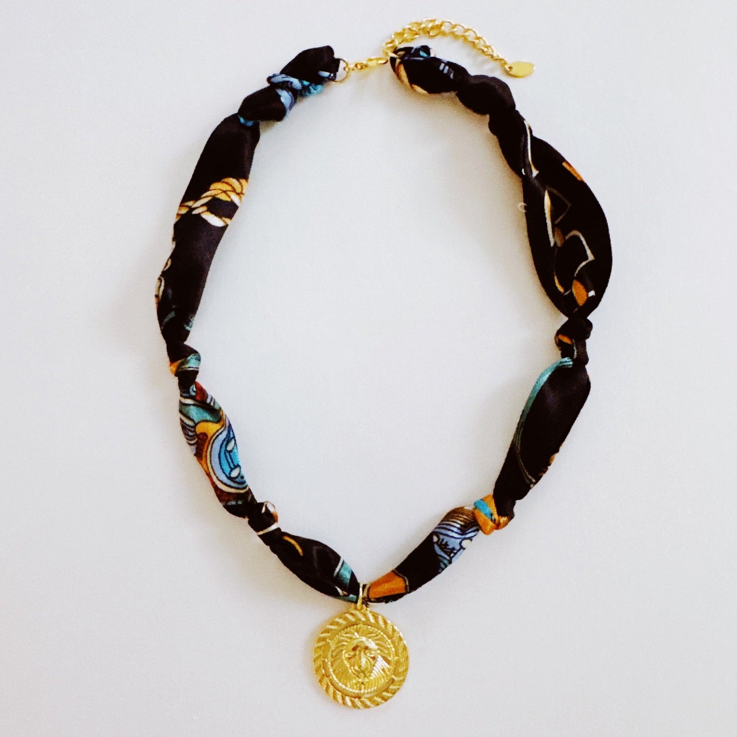 Luxe Medallion Scarf Necklace