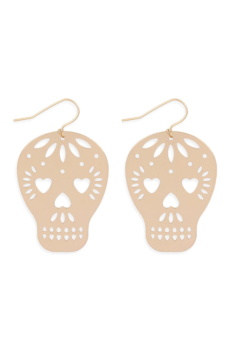 Halloween Skull Filigree Earrings