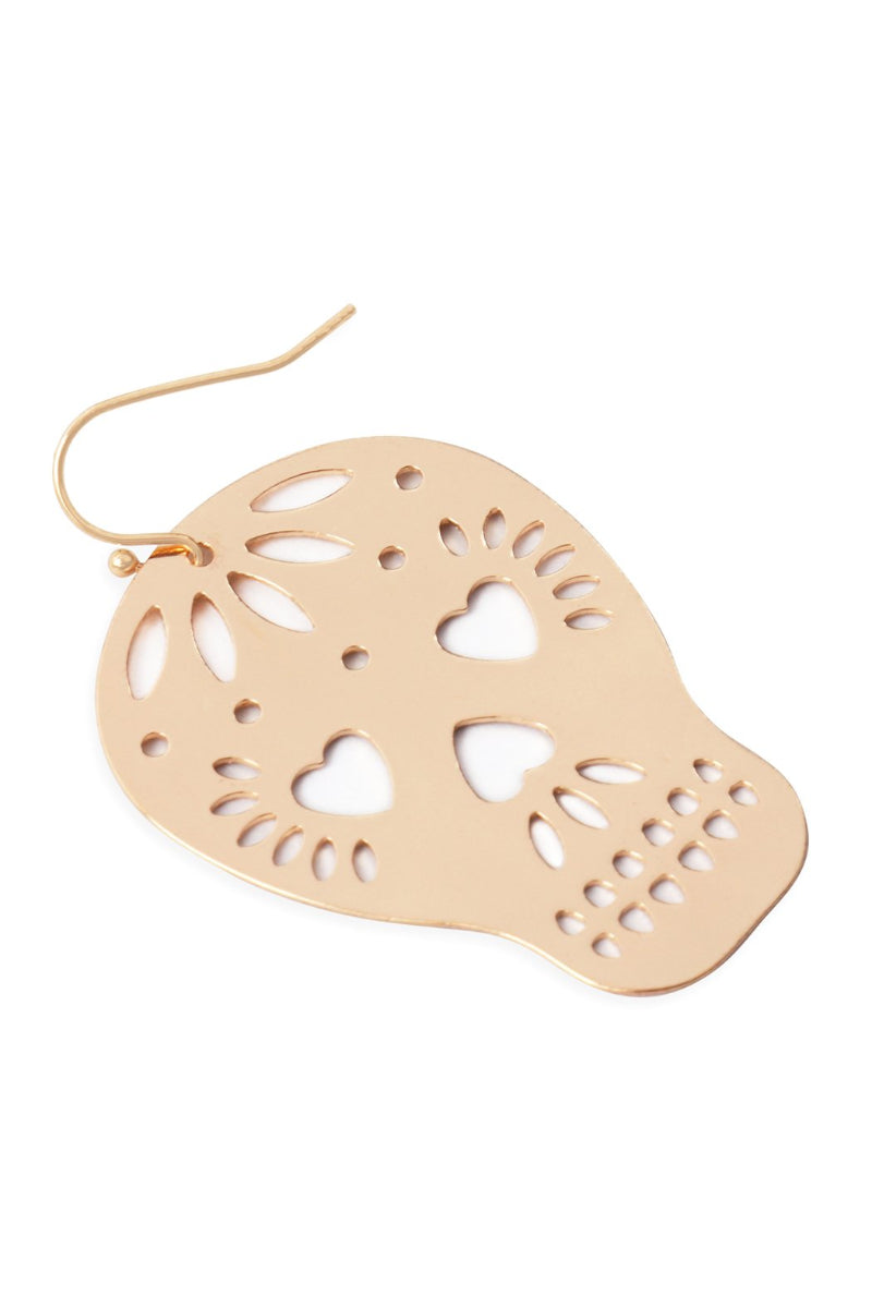 Halloween Skull Filigree Earrings