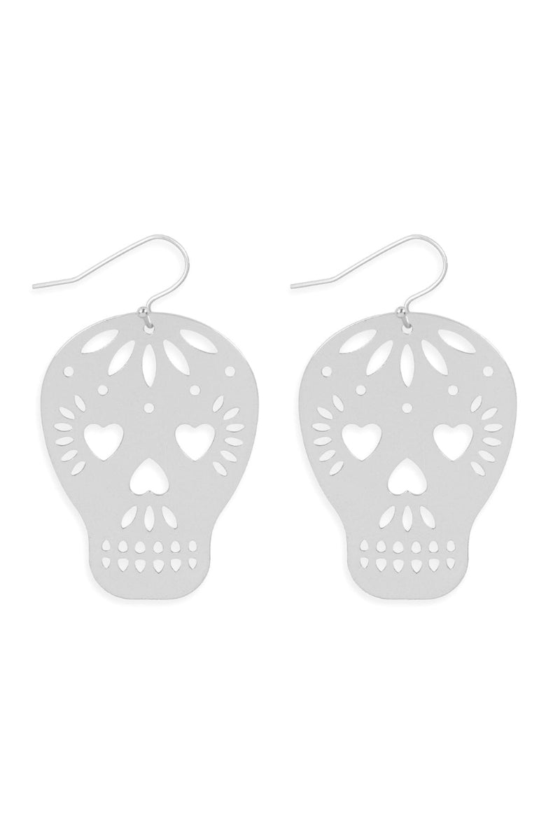 Halloween Skull Filigree Earrings