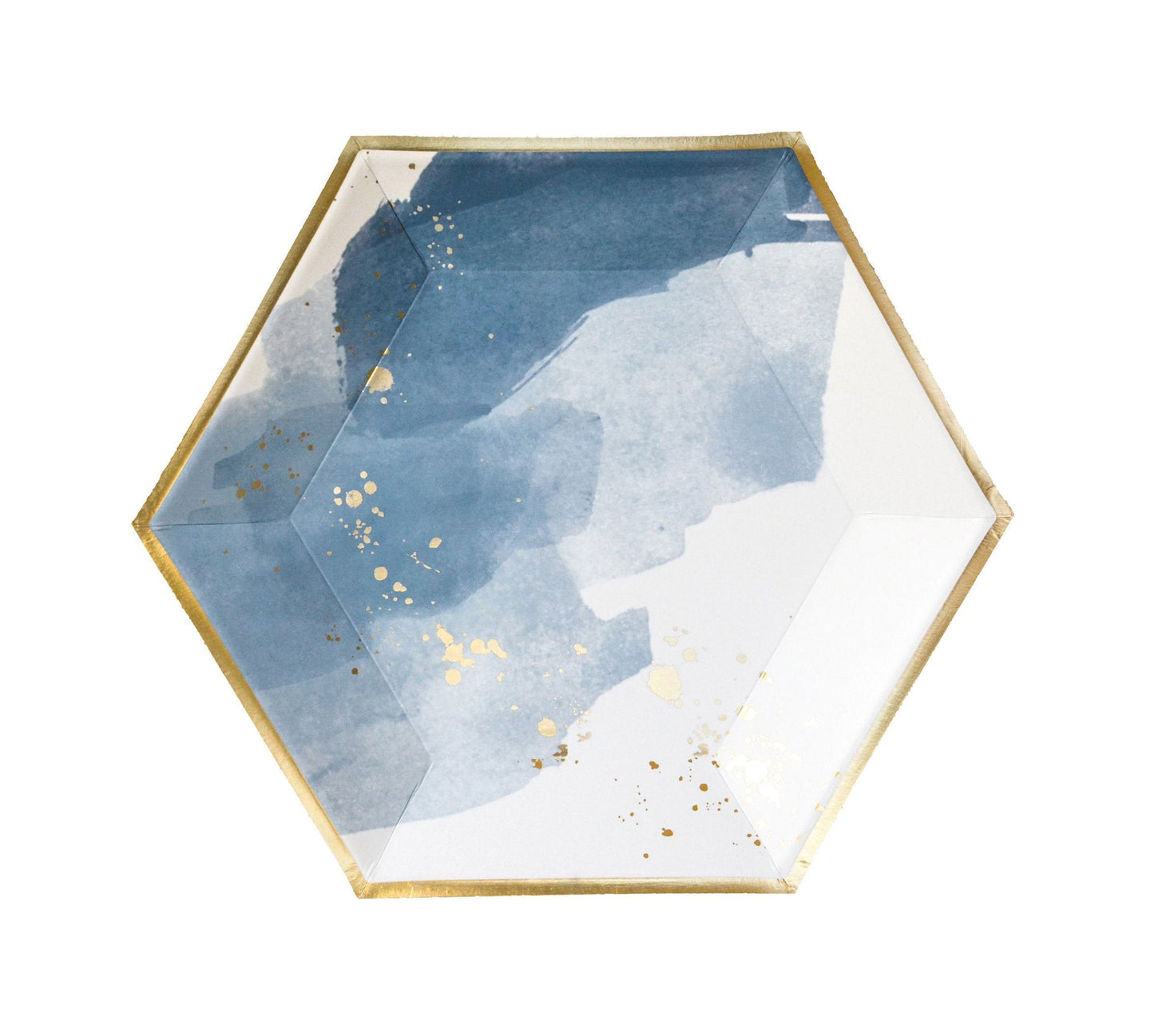 Malibu - Blue Watercolor Large Paper Plates