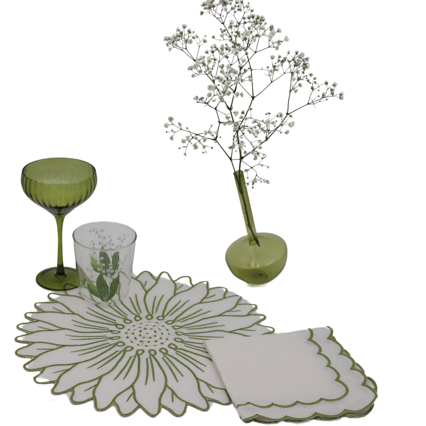 Olive Bloom Placemat - Set of 4