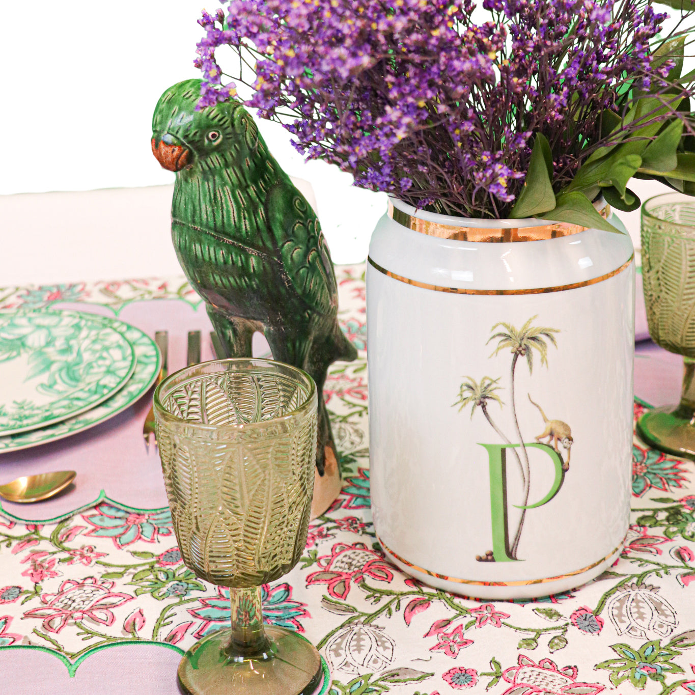 Olive Leaf Goblet - Set of 4