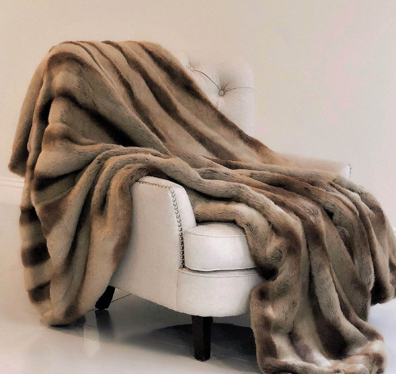 Sheared Faux Chinchilla Throw