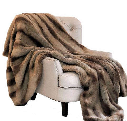 Sheared Faux Chinchilla Throw