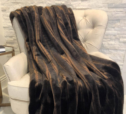 Chocolate Mink Luxury Throw