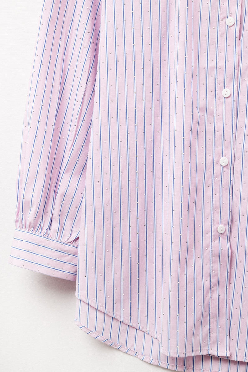 Striped Pink Strass Shirt