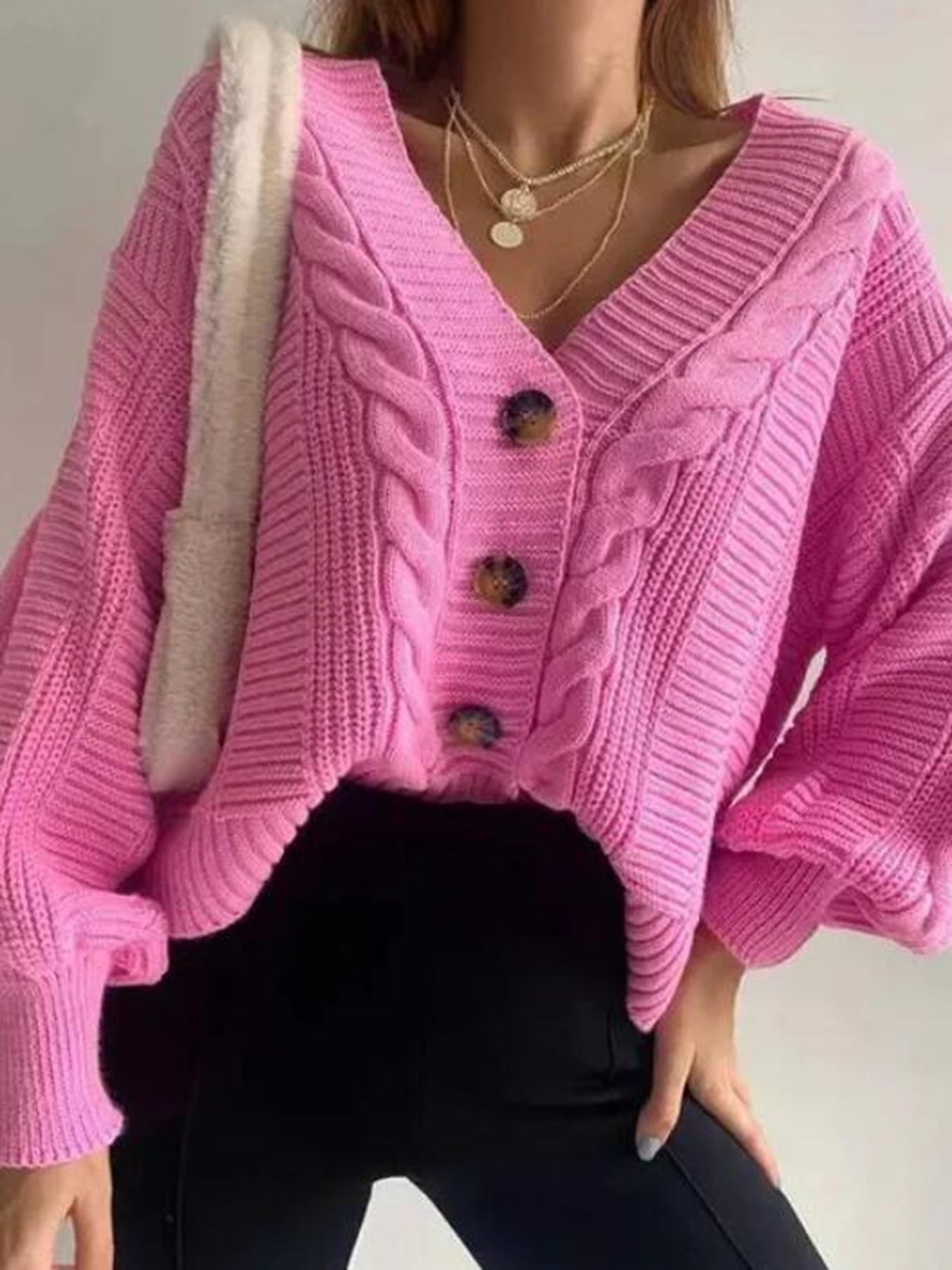 Knit cardigan sweater