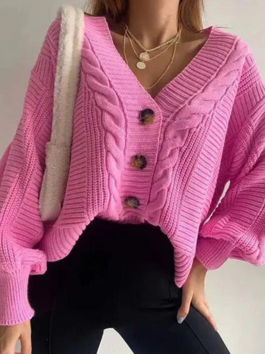 Knit cardigan sweater