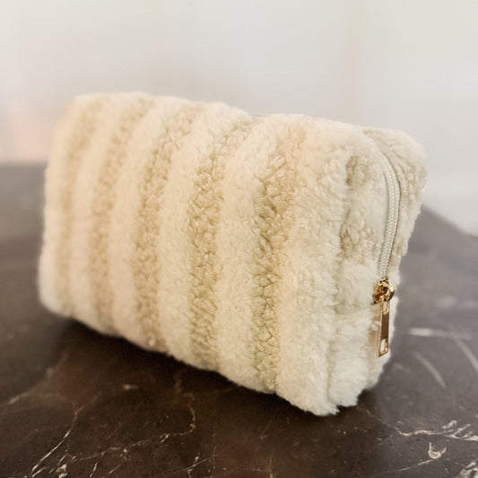 Striped Bouclé Slim Cosmetic Case