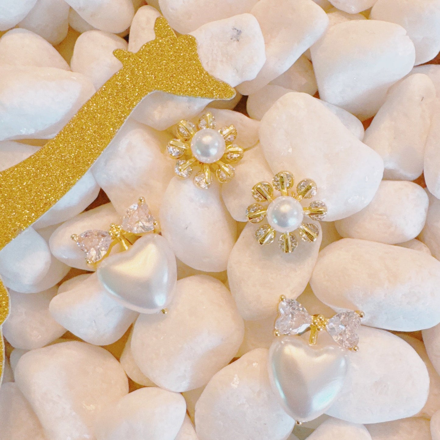 Sunny Side Up Pearl Earrings Set Of 2